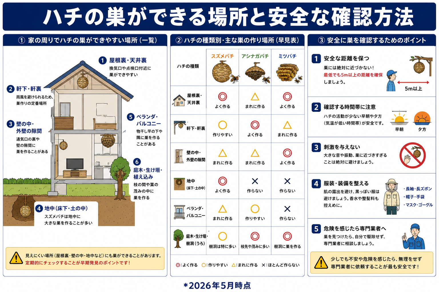スズメバチの巣の特徴と見分けポイント