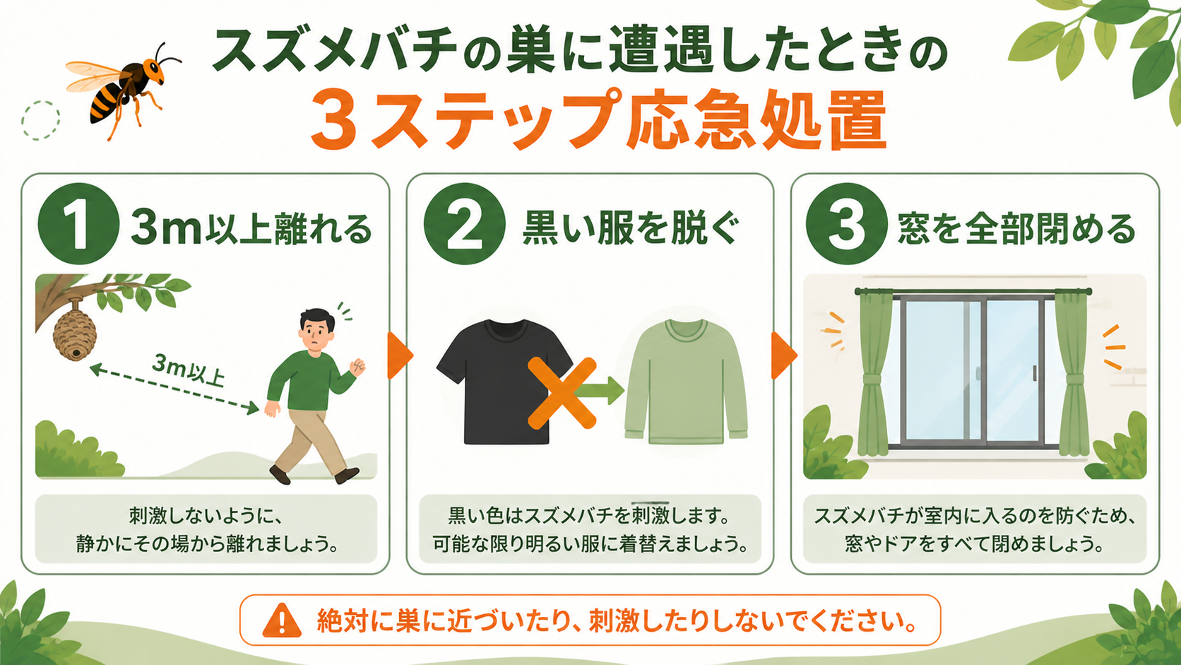 スズメバチ駆除の自己診断チェックリスト